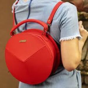 Pacsafe Red Round Mini Backpack | Anti-Theft Designer Bag | NWT